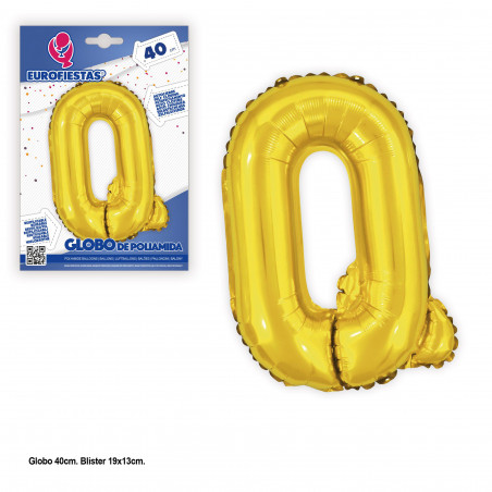 Ballons aluminium 40cm.paillettes dorées q