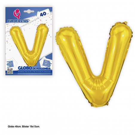 Ballons aluminium 40cm.paillettes dorées v