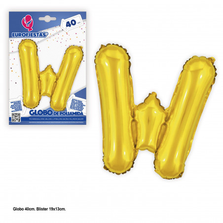Ballon aluminium 40 cm, paillettes dorées