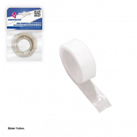 Rouleau de points adhésifs transparents 100