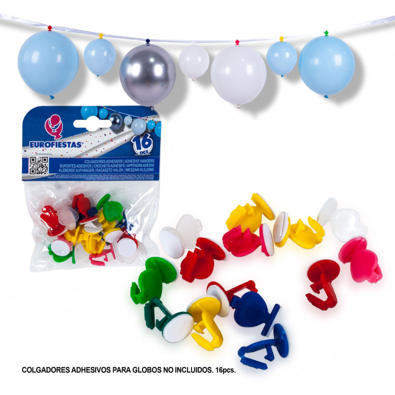 16 supports de ballons adhésifs