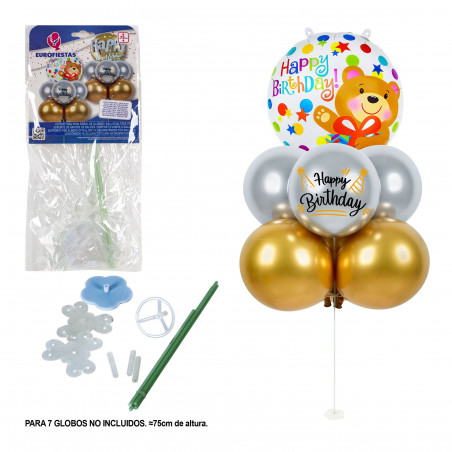 Structure arbre de ballons une tige pour 7 ballons h75cm