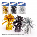 Contrepoids pour ballons hélium or, argent et noir mat 3m.