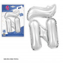 Ballon en aluminium de 40 cm, argent brillant