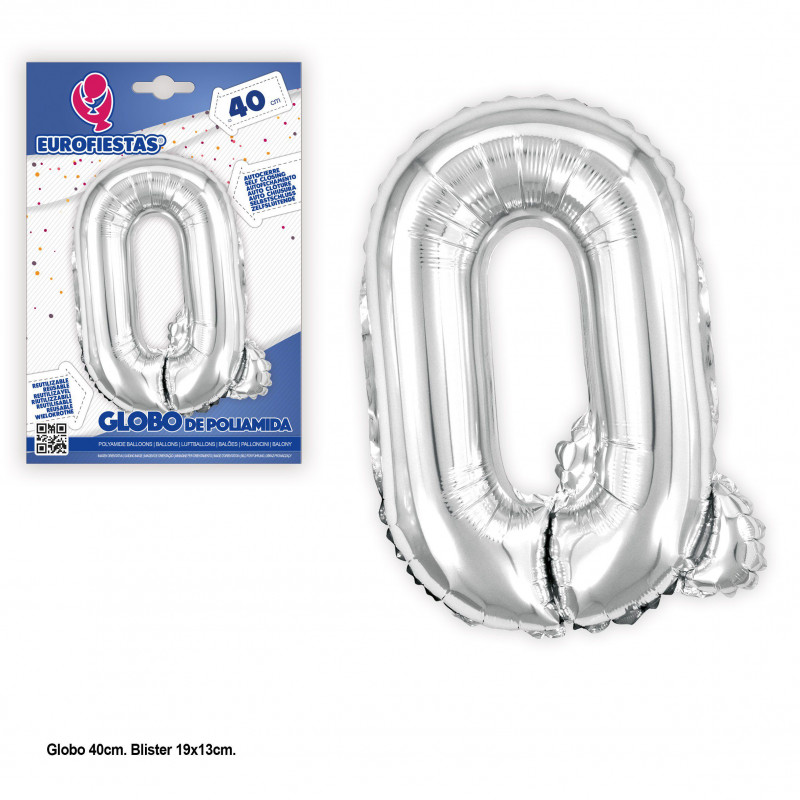 Ballon en aluminium à paillettes argentées de 40 cm