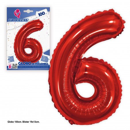 Ballon aluminium 1m rouge 6