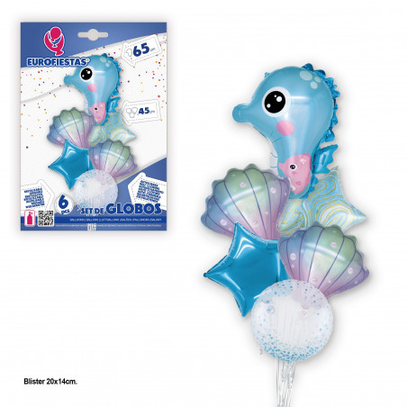 Ensemble de ballons en foil cheval bleu