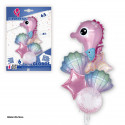 Ensemble de ballons en foil cheval rose