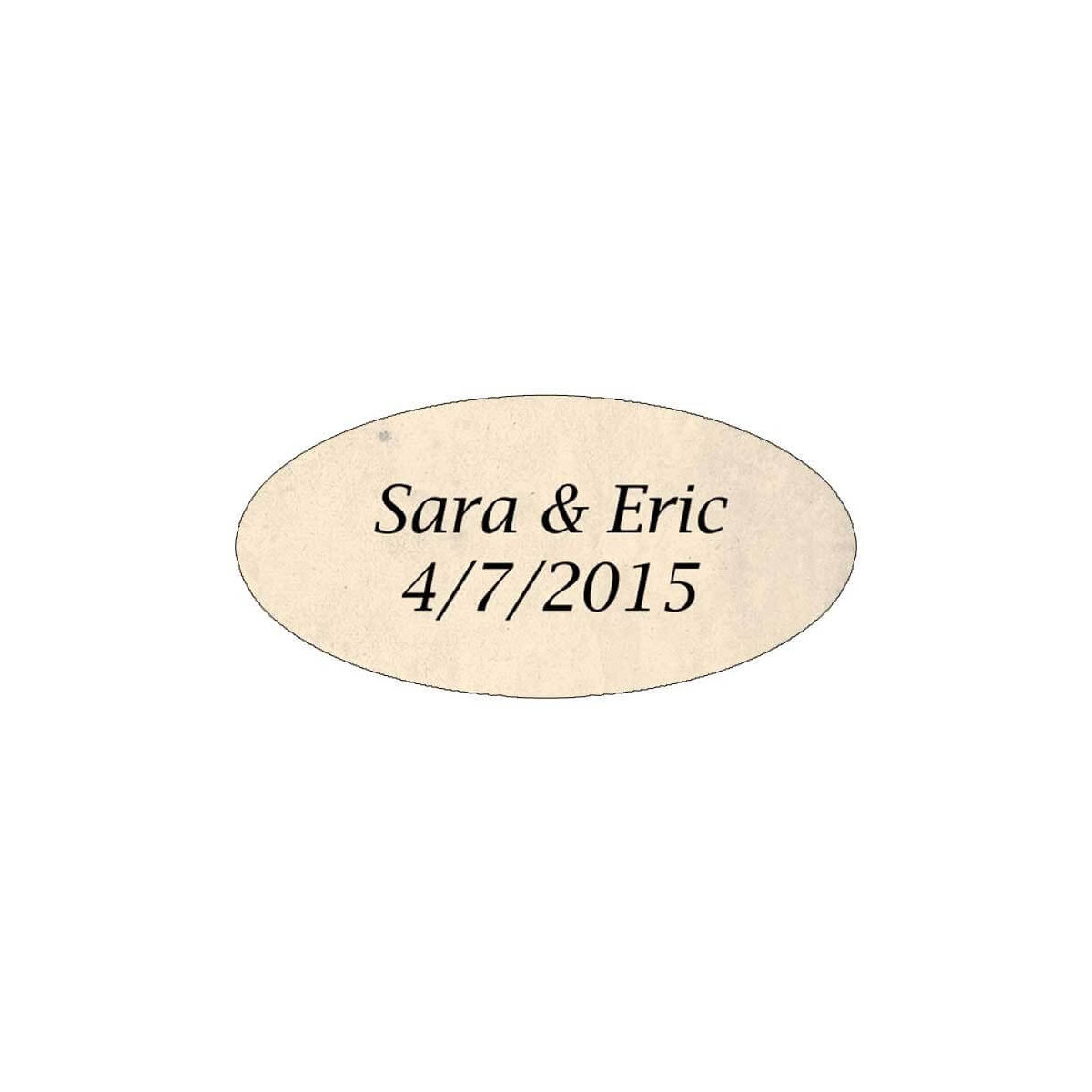 Etiquette autocollante mariage parchemin