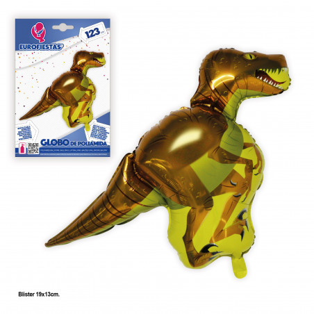 Ballon aluminium 123x92cm velociraptor vert