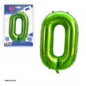 Ballon en foil 1m vert n° 0