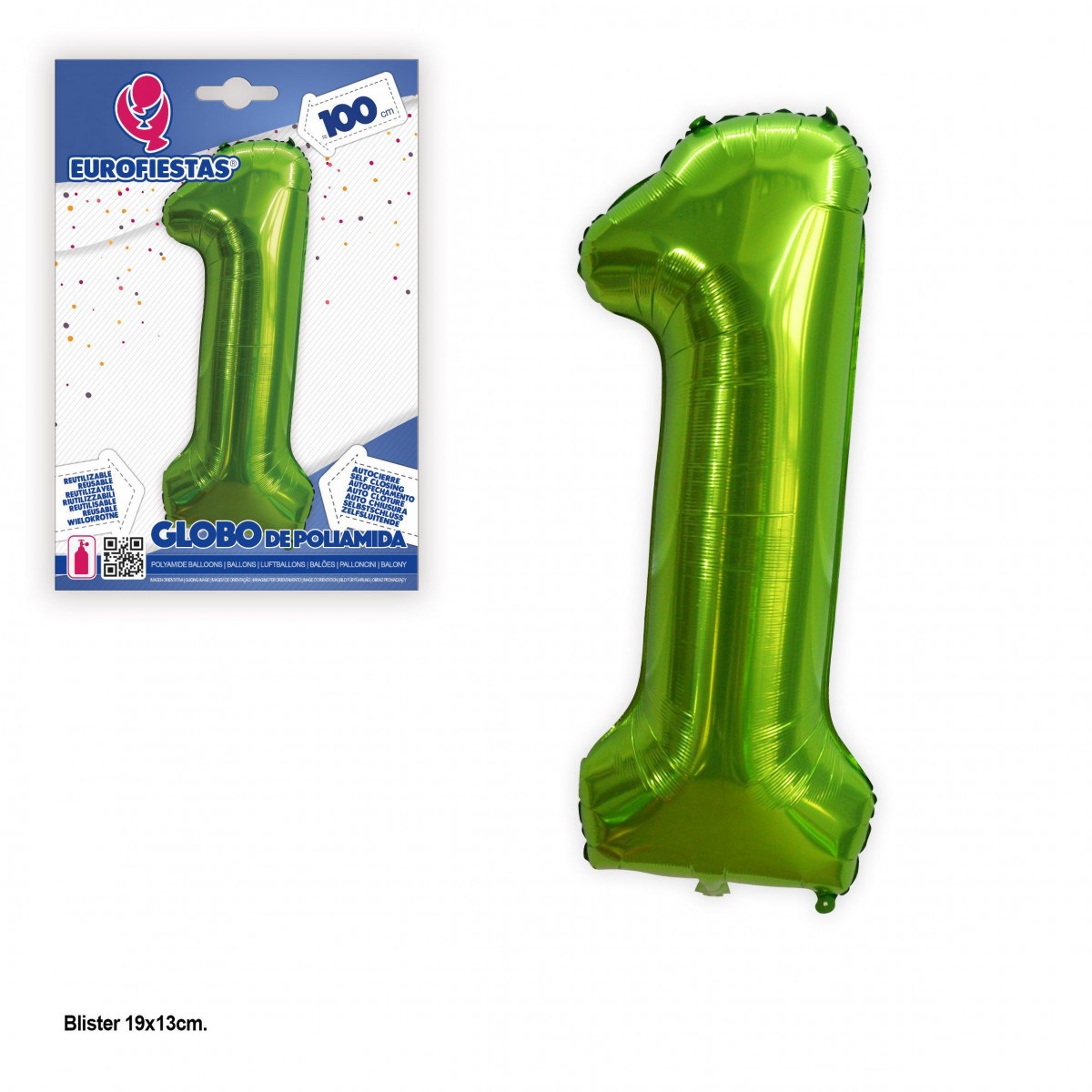 Ballon en foil 1m vert n° 1