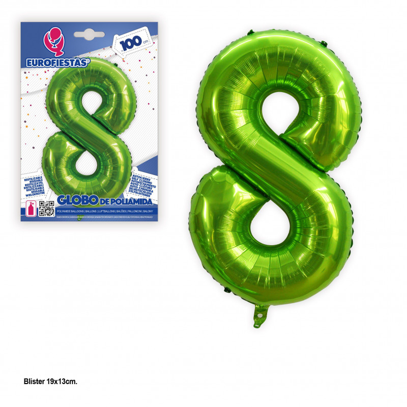 Ballon en foil 1m vert n° 8