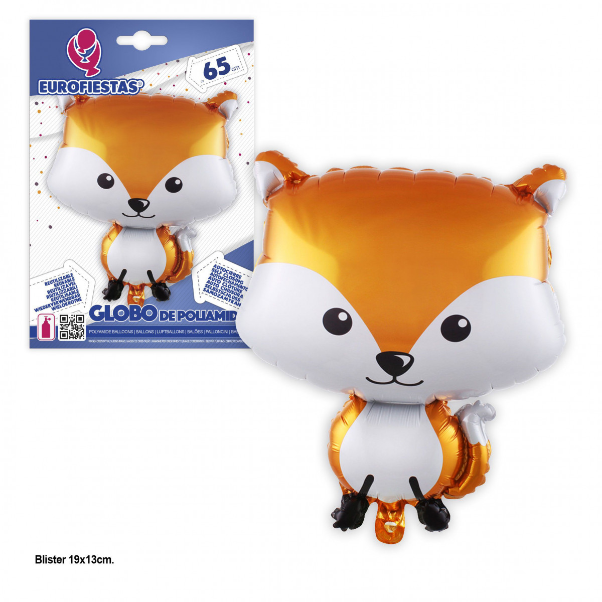 Ballon aluminium Renard 65cm