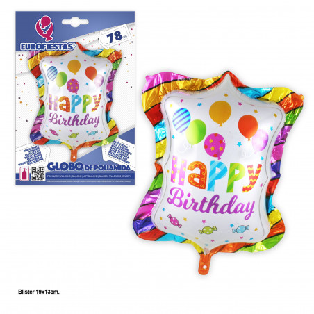 Ballon aluminium Joyeux anniversaire 78 cm