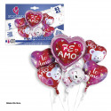 Ensemble de ballons en aluminium avec des cœurs et des ours Je t'aime