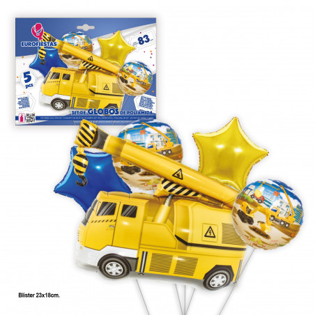 Ensemble de ballons en aluminium en forme de grue