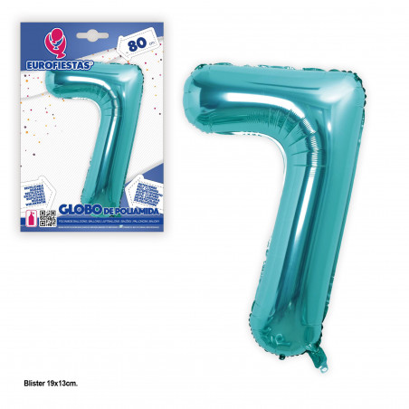 Ballon aluminium 80cm turquoise 7