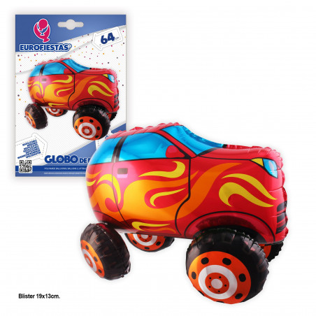 Gobelet de foil voiture debout 64 cm rouge