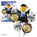 Ensemble de ballons en aluminium smiley de remise de diplôme