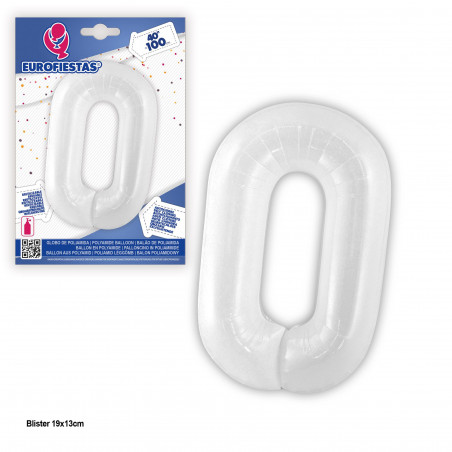 Ballon aluminium 1m blanc 0