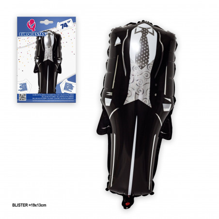 Ballon aluminium costume de marié 74 cm