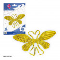 Ballon ailes de papillon en feuille d'or 97 cm