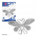 Ballon ailes de papillon en feuille d'argent 97 cm