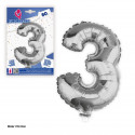 Ballon en feuille d'argent de 80 cm n° 3