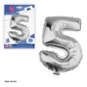 Ballon en feuille d'argent de 80 cm n° 5