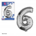 Ballon en feuille d'argent de 80 cm n° 6