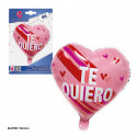 Ballon aluminium coeur rose Je t'aime 43cm