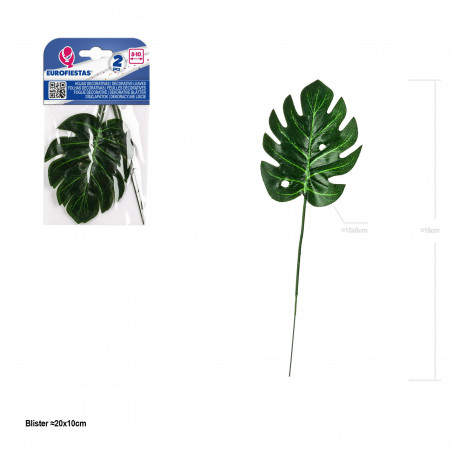 Feuille décorative tropicale 10cm 2pcs