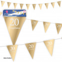 Guirlande de fanions collection or 20ème anniversaire
