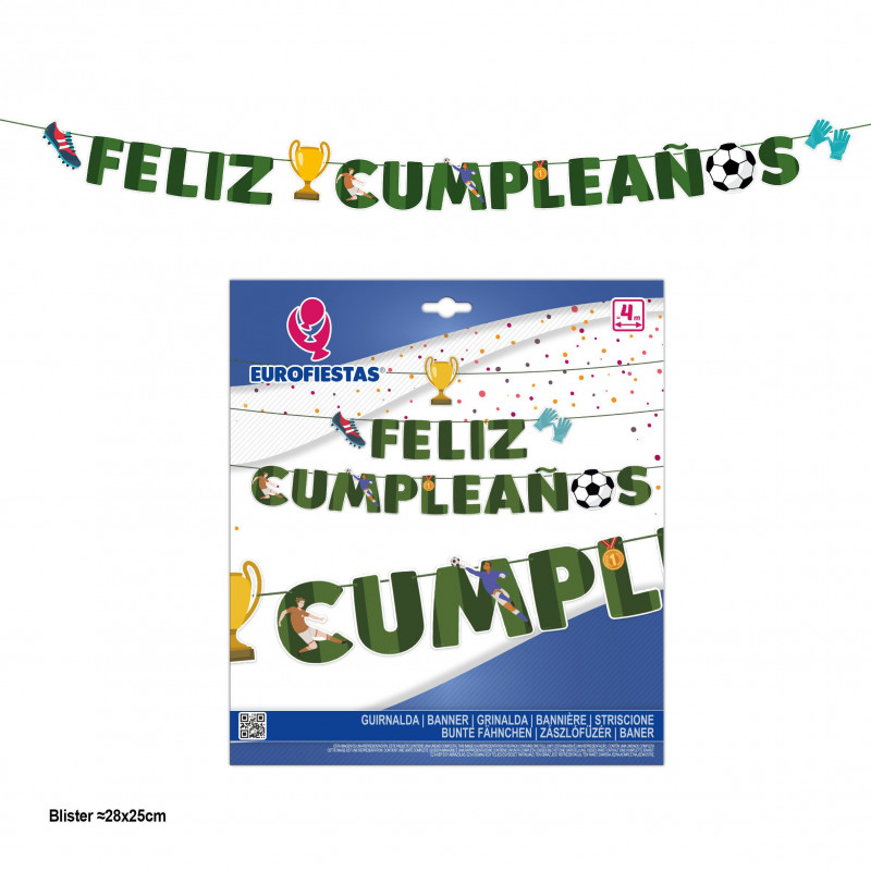 Guirlande joyeux anniversaire éléments de football