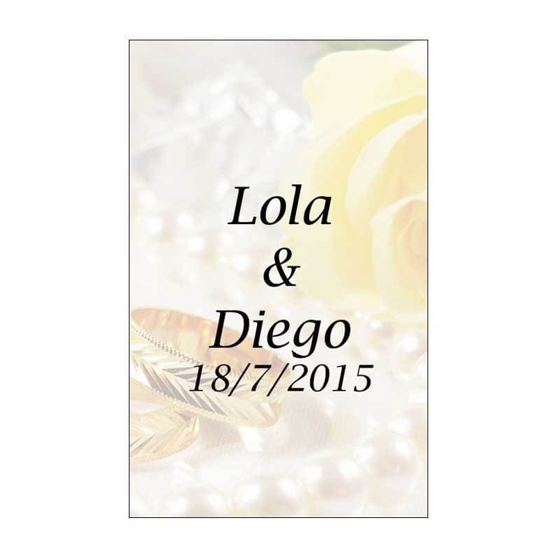 Autocollants Bouteille Mariage Perles Autocollants Bouteille Mariage Perles