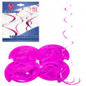 Guirlande spirale fuchsia