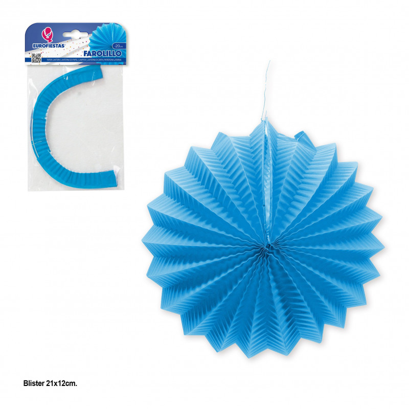 Lanterne lisse bleue