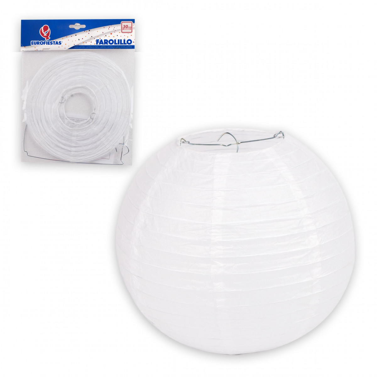 Lanterne ronde 30cm blanche