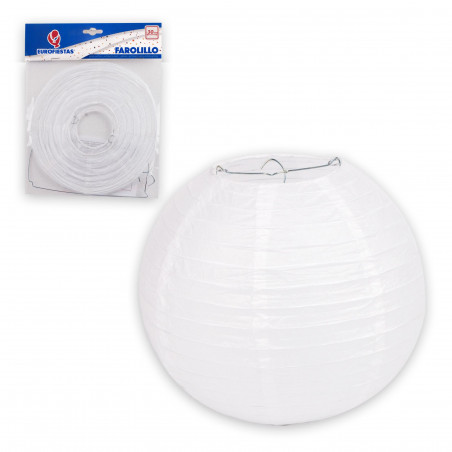 Lanterne ronde 30cm blanche