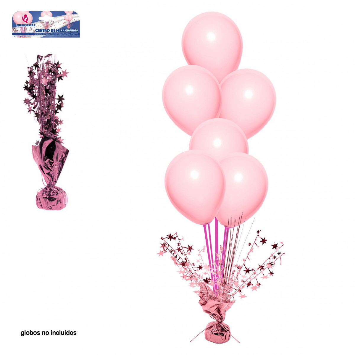 Centre de table or rose tige rose