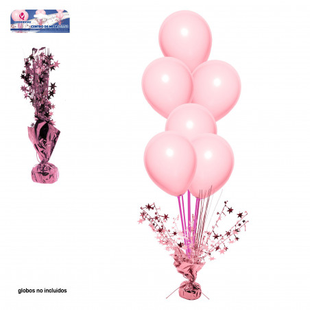 Centre de table or rose tige rose
