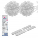 Pompons Golgante 2u 30cm blanc