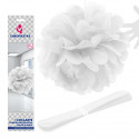 Pompon golgant 1u.40cm couleur blanche