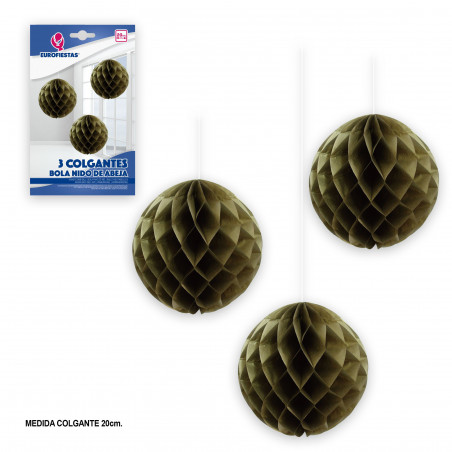 Balles nid d'abeille 3 or