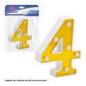 Chiffre LED 16cm doré 4