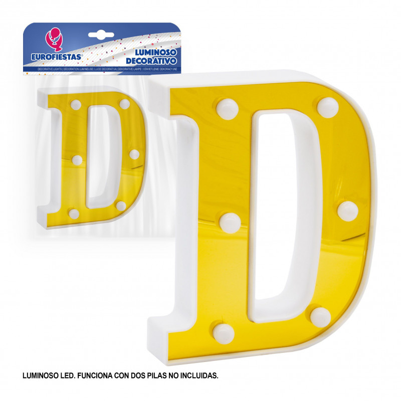 Lettre LED 16cm or d