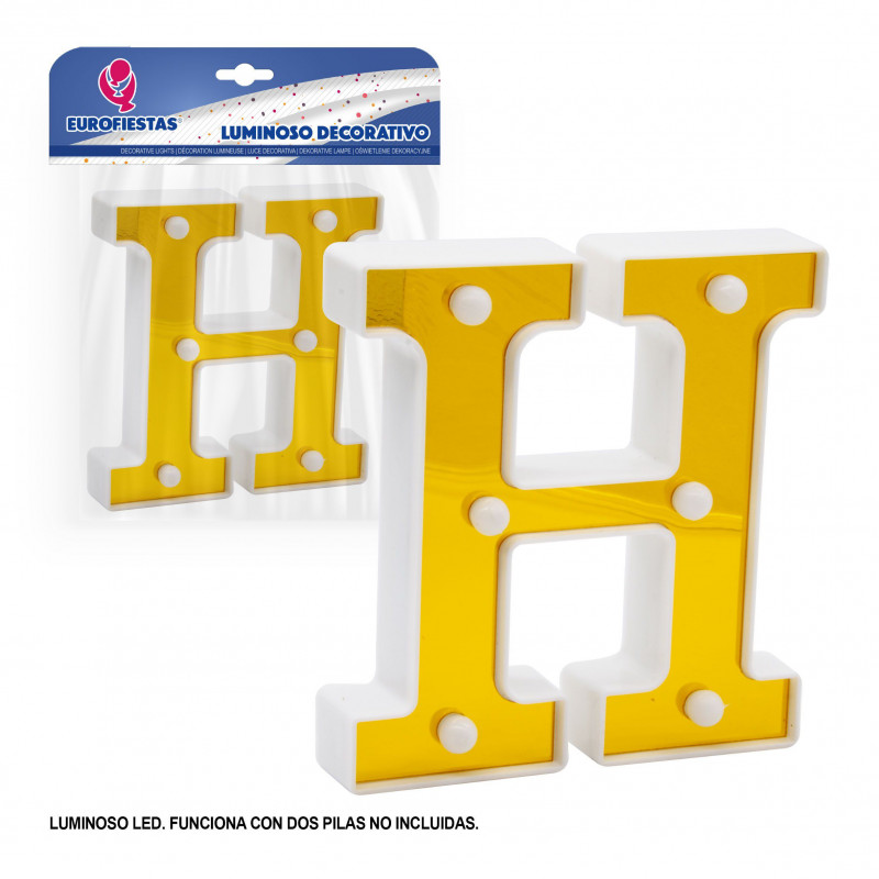 Lettre LED 16cm or h