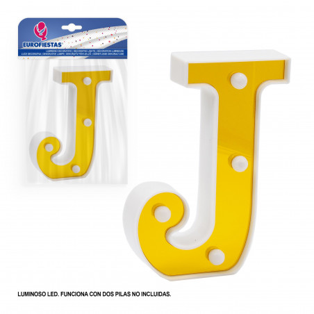 Lettre LED 16cm or j