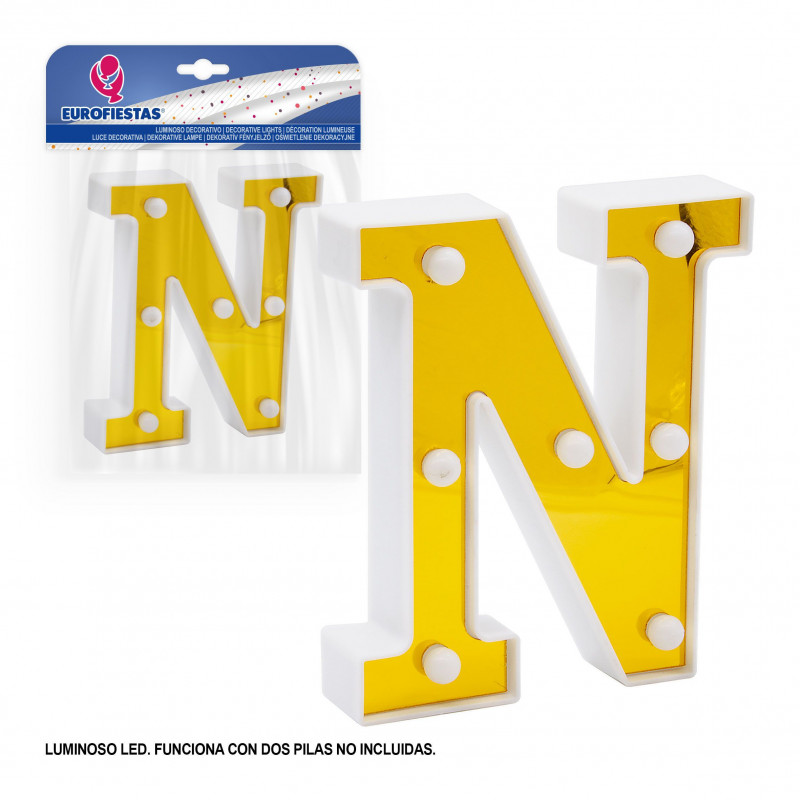Lettre LED 16cm or n